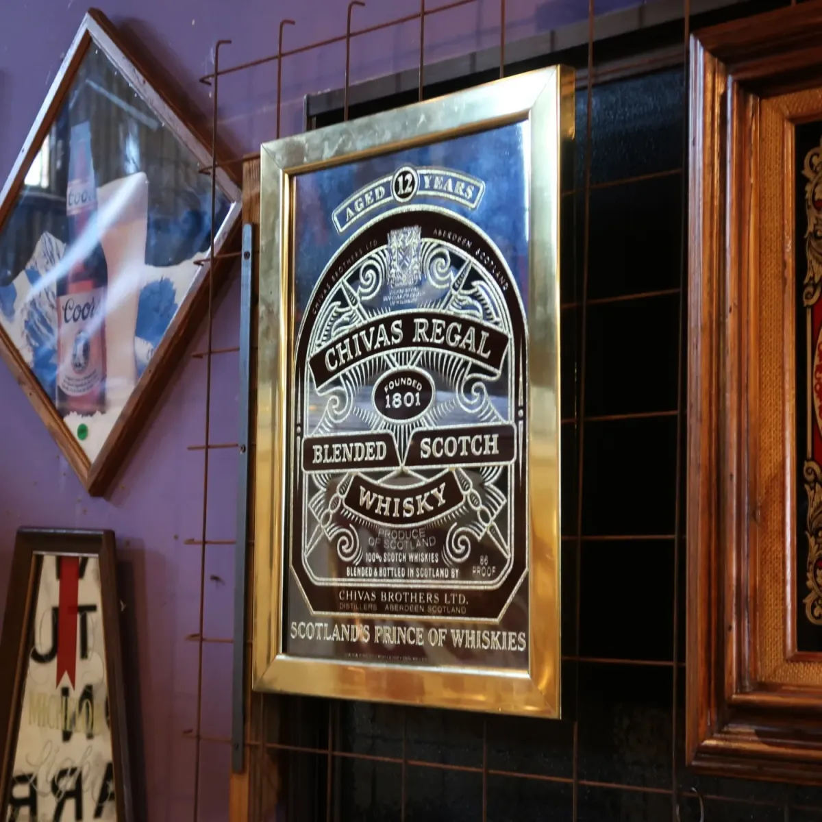CHIVAS REGAL ビンテージ パブミラー
