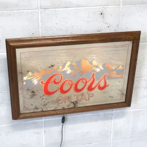 Coors ビンテージ ライトサインパブミラー