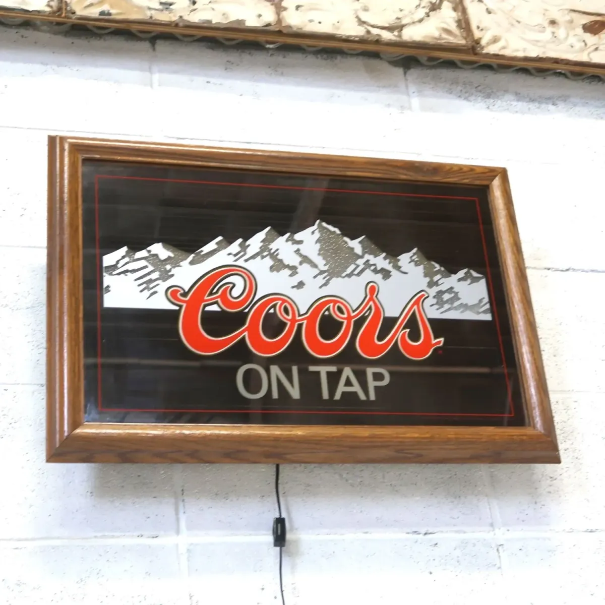 Coors ビンテージ ライトサインパブミラー
