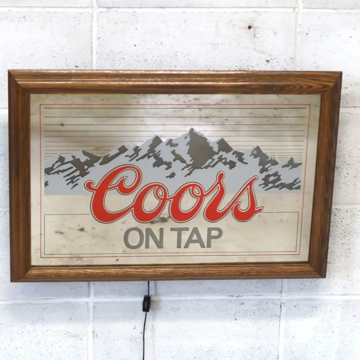 Coors ビンテージ ライトサインパブミラー