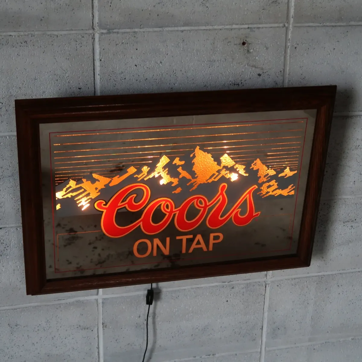 Coors ビンテージ ライトサインパブミラー