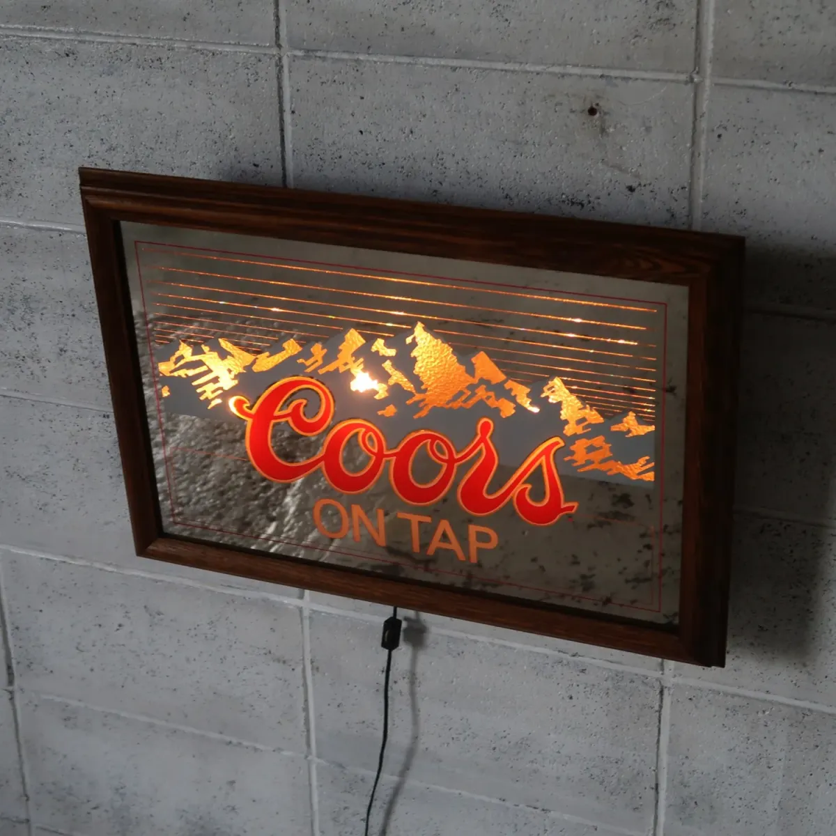 Coors ビンテージ ライトサインパブミラー