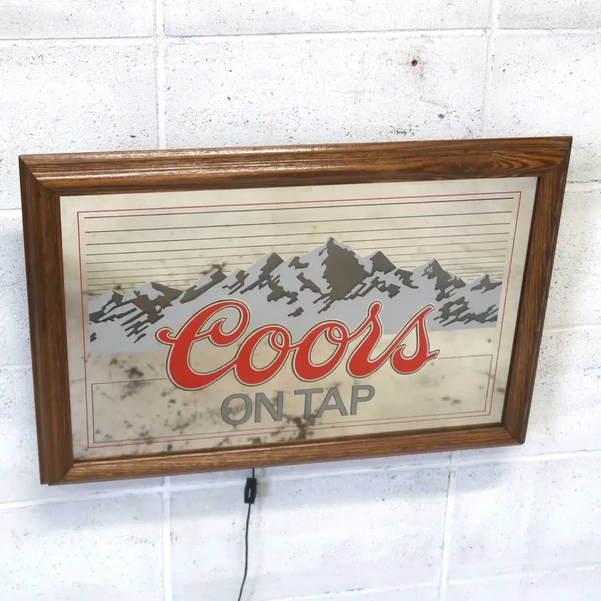 Coors ビンテージ ライトサインパブミラー