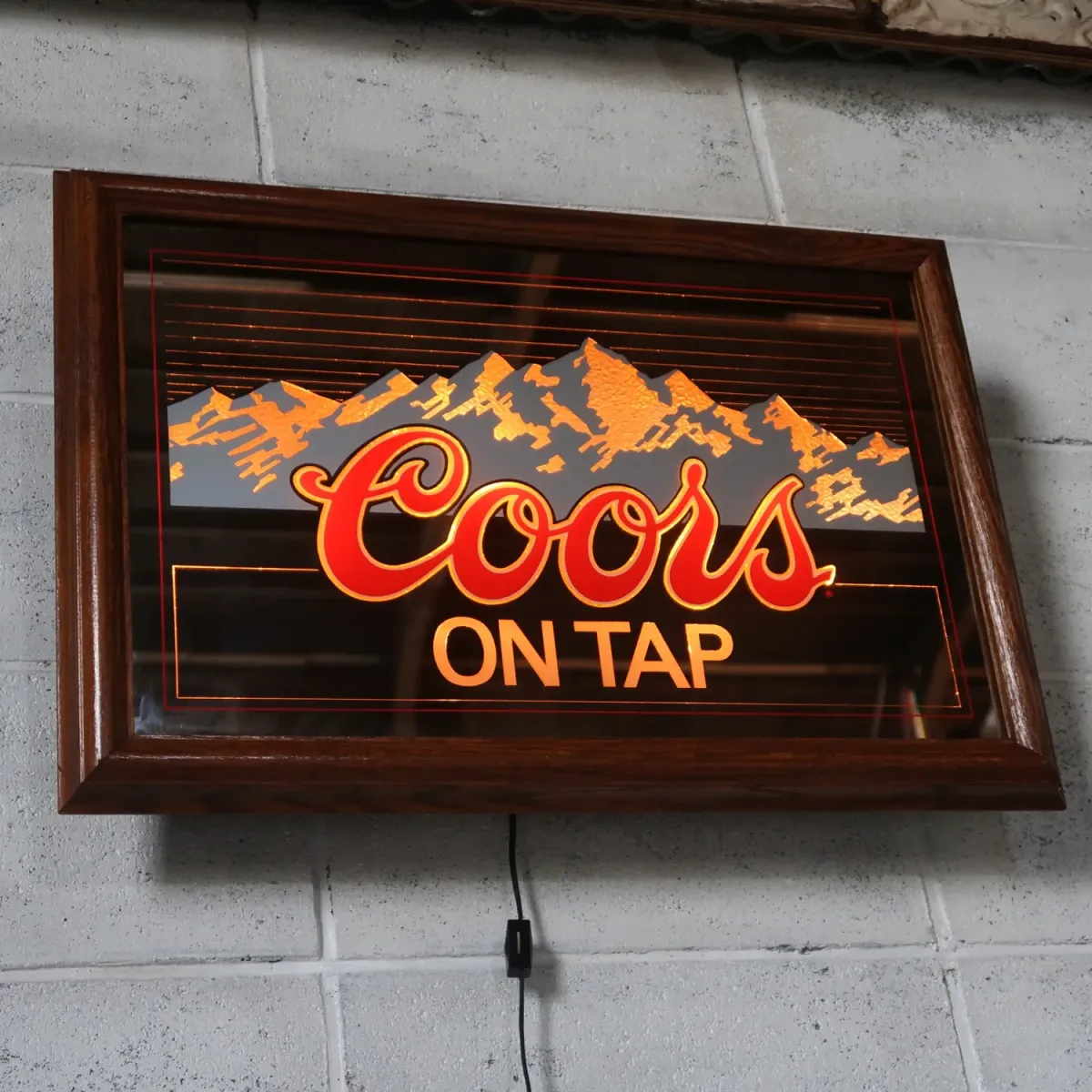 Coors ビンテージ ライトサインパブミラー