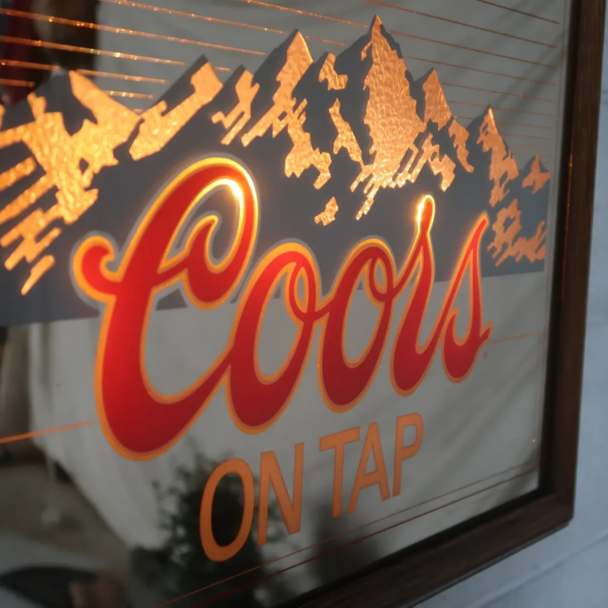 Coors ビンテージ ライトサインパブミラー
