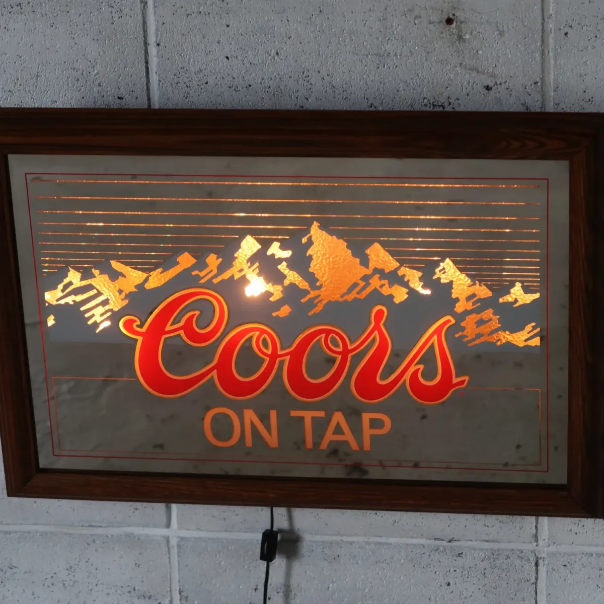 Coors ビンテージ ライトサインパブミラー