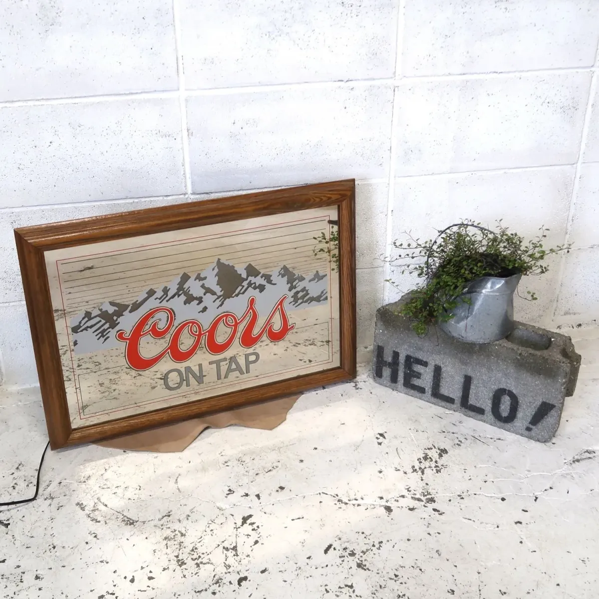 Coors ビンテージ ライトサインパブミラー