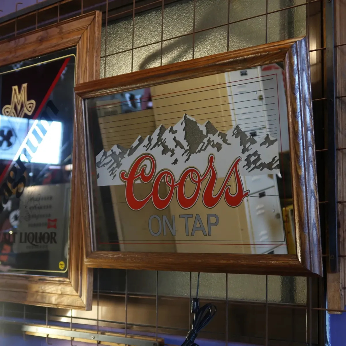Coors ビンテージ ライトサインパブミラー