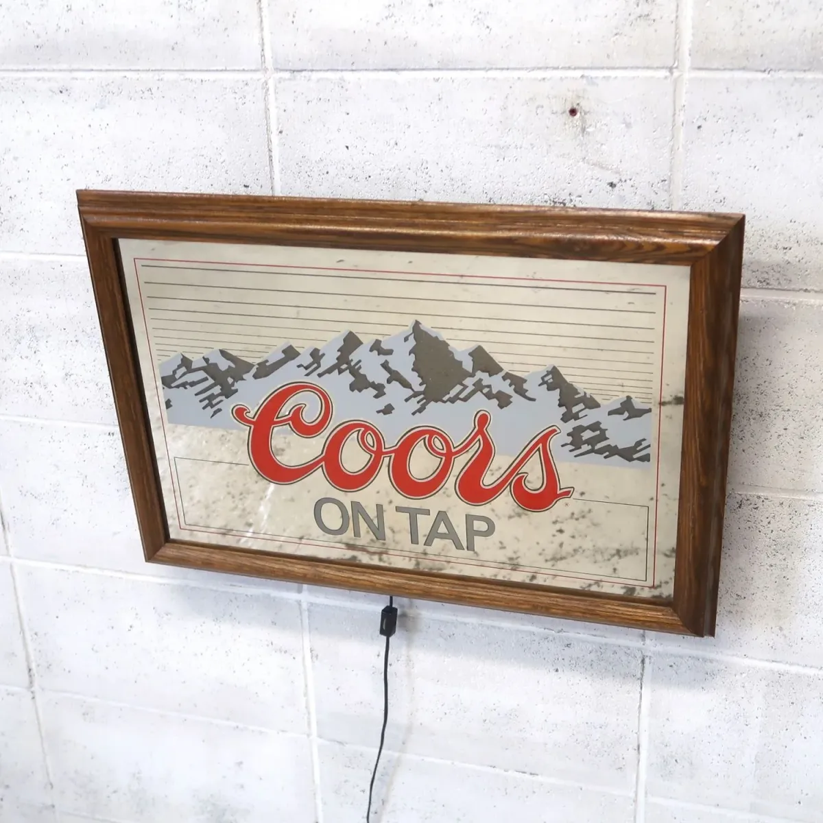 Coors ビンテージ ライトサインパブミラー