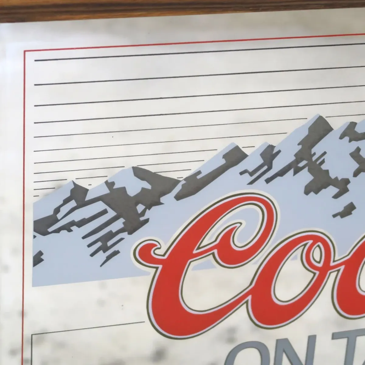 Coors ビンテージ ライトサインパブミラー