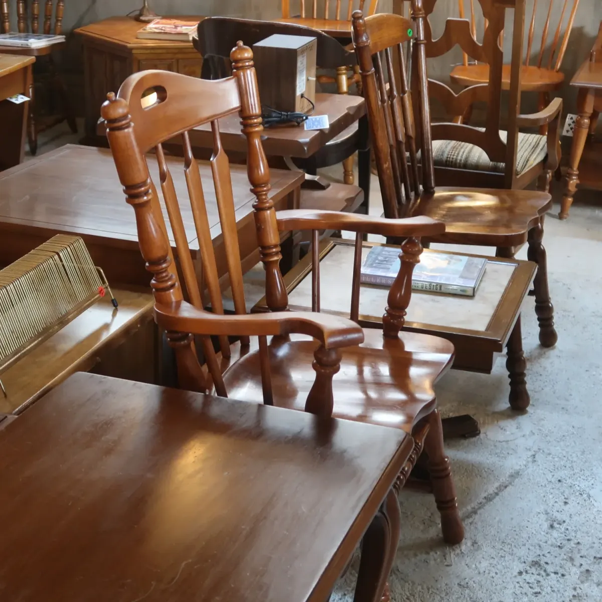 TELL CITY CHAIR CO. アンティーク ウッド アームチェア