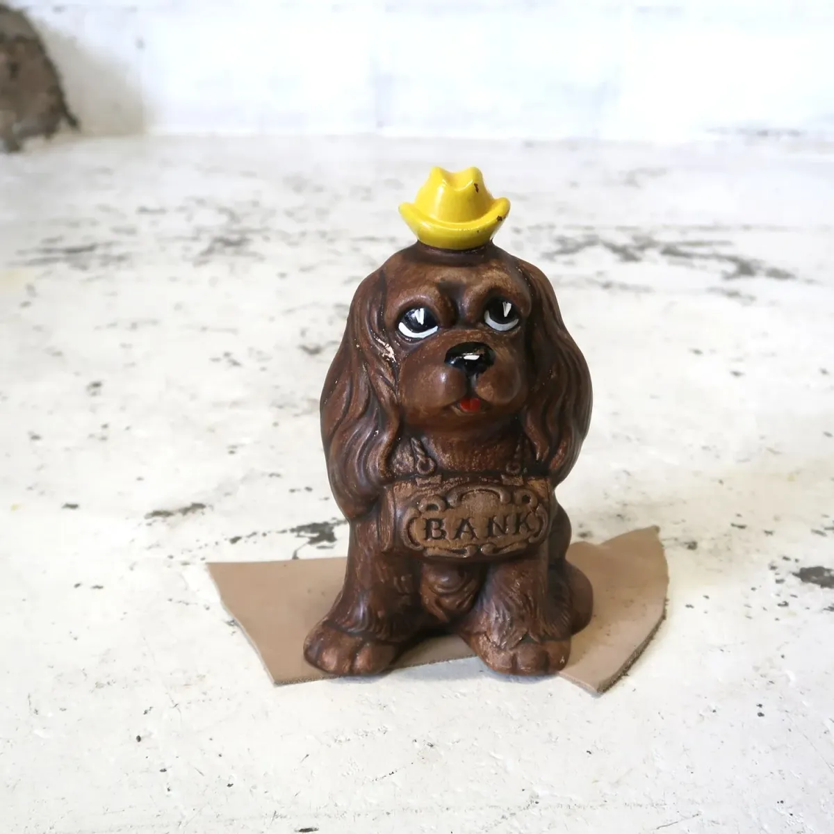 60's TREASURE CRAFT セラミック 貯金箱 コッカースパニエル