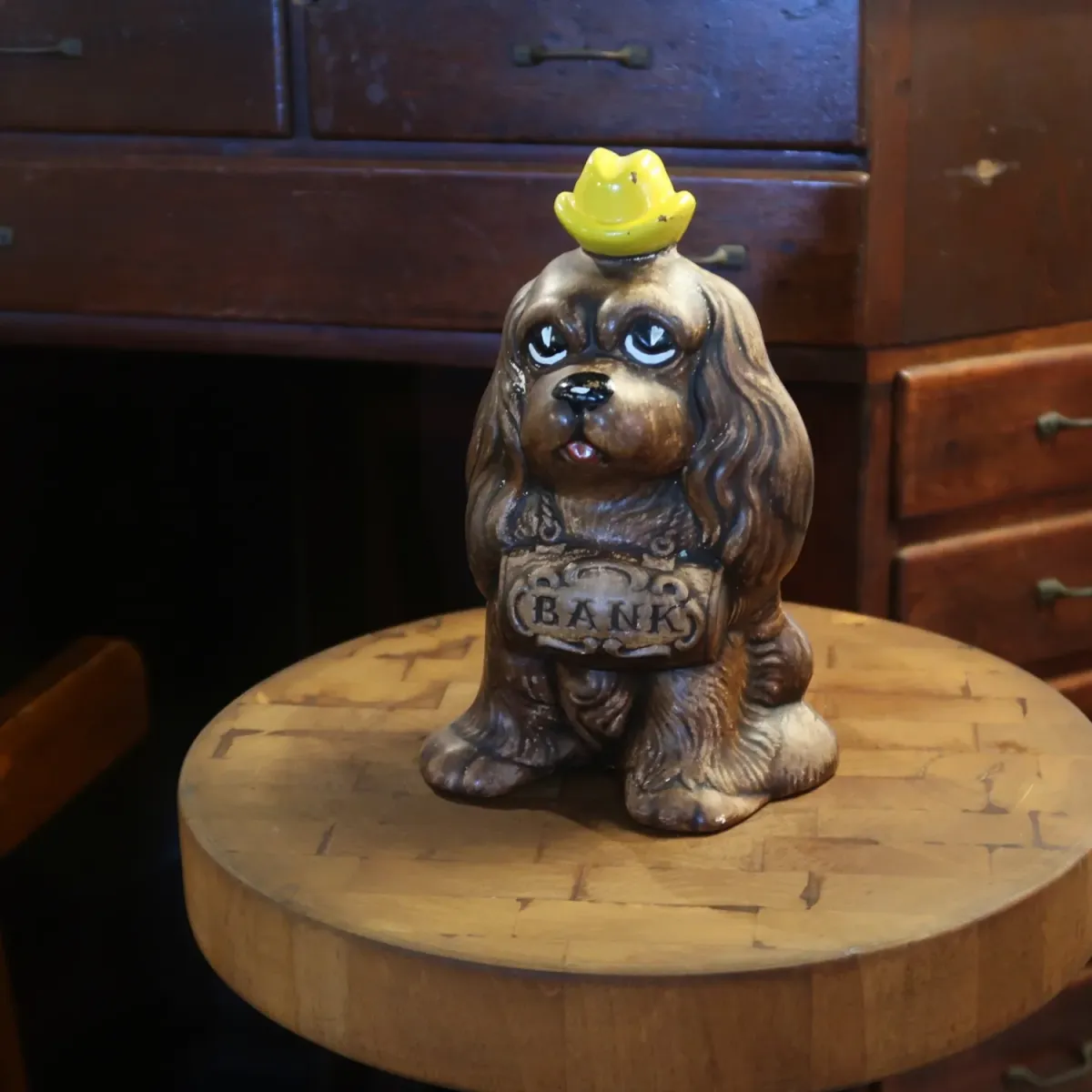 60's TREASURE CRAFT セラミック 貯金箱 コッカースパニエル