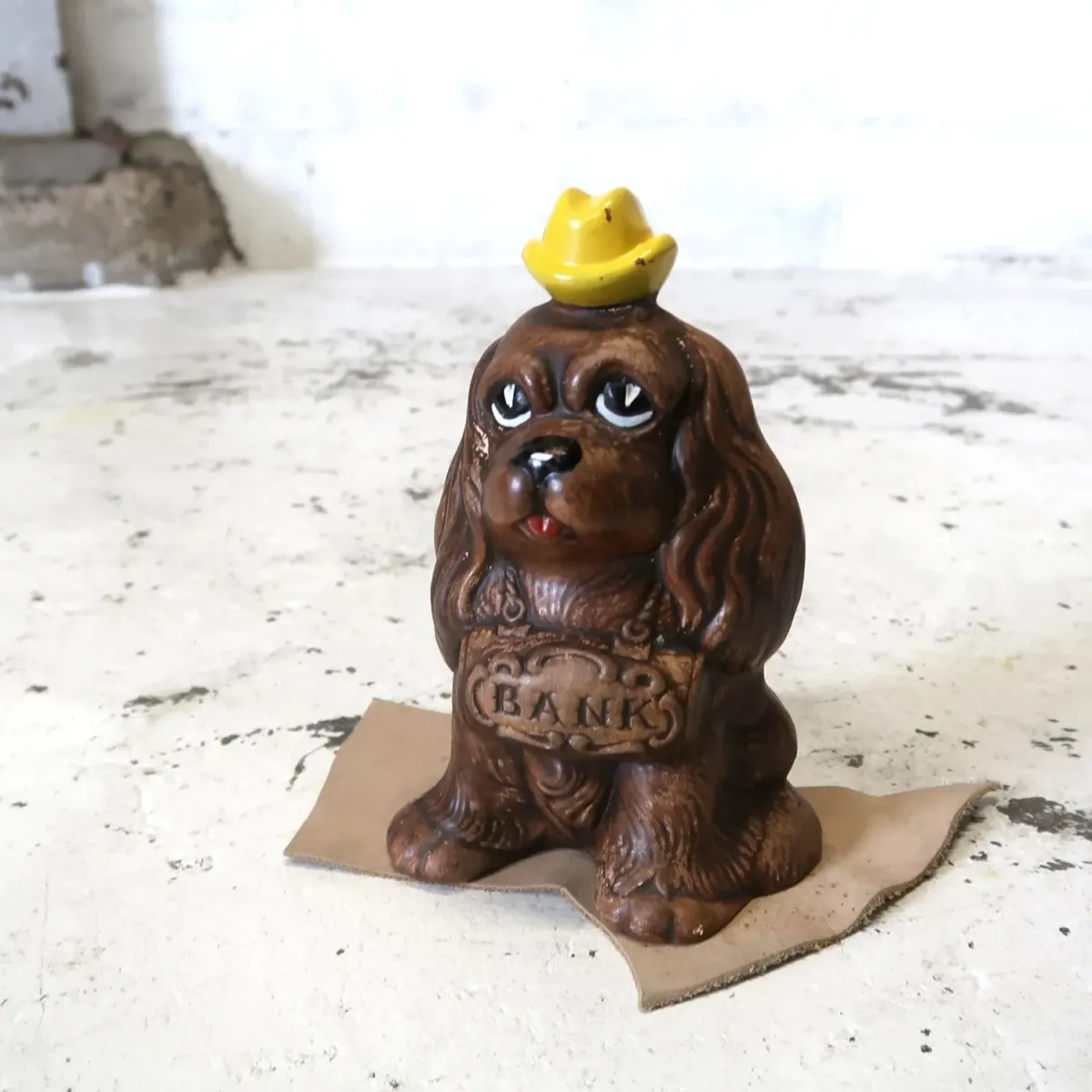 60's TREASURE CRAFT セラミック 貯金箱 コッカースパニエル