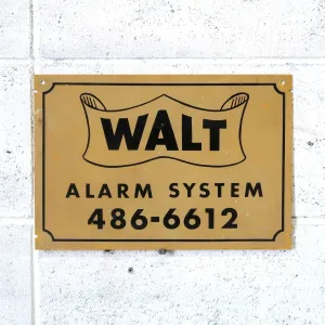 WALT ALARM SYSTEM ビンテージ メタルサイン