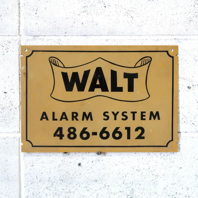 WALT ALARM SYSTEM ビンテージ メタルサイン