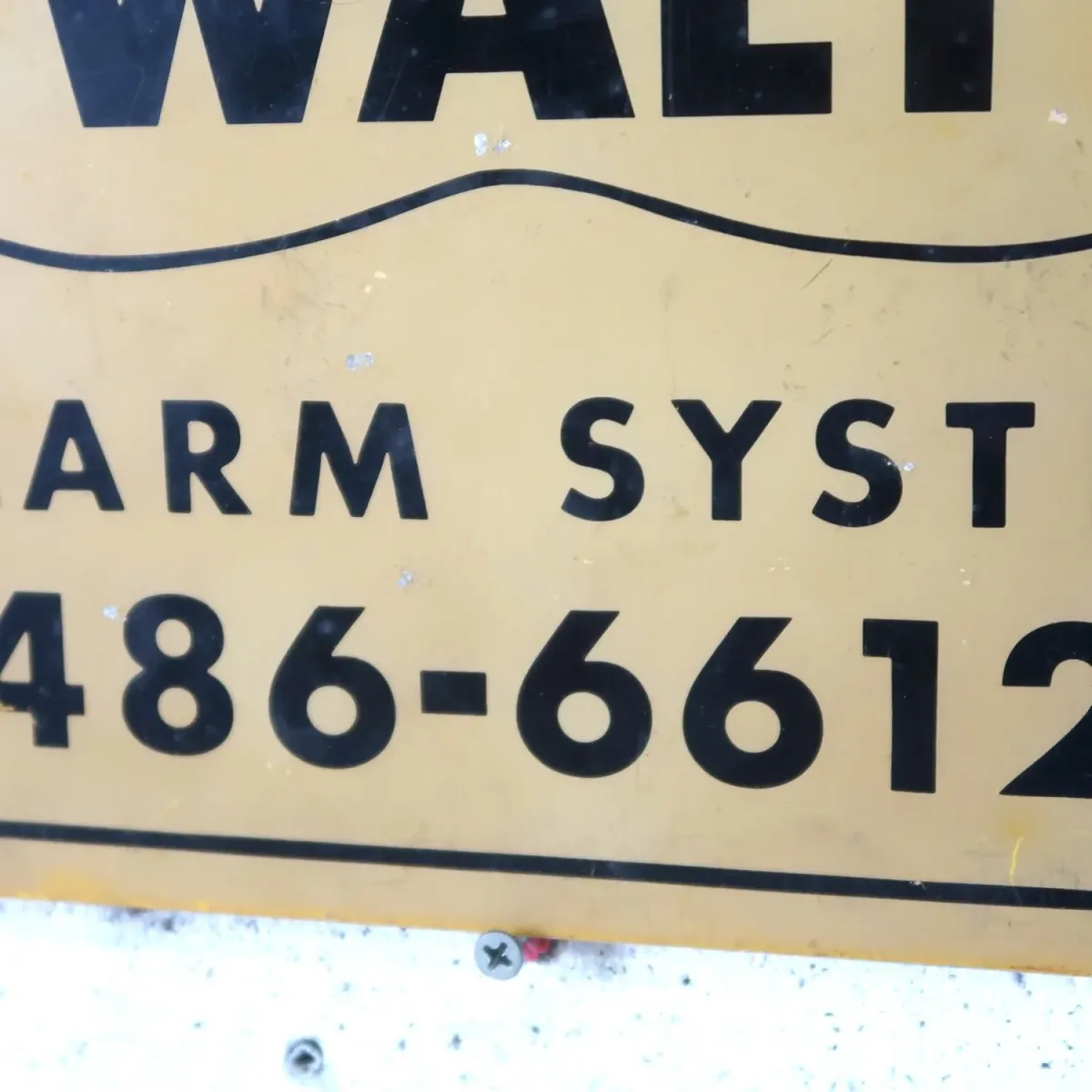 WALT ALARM SYSTEM ビンテージ メタルサイン