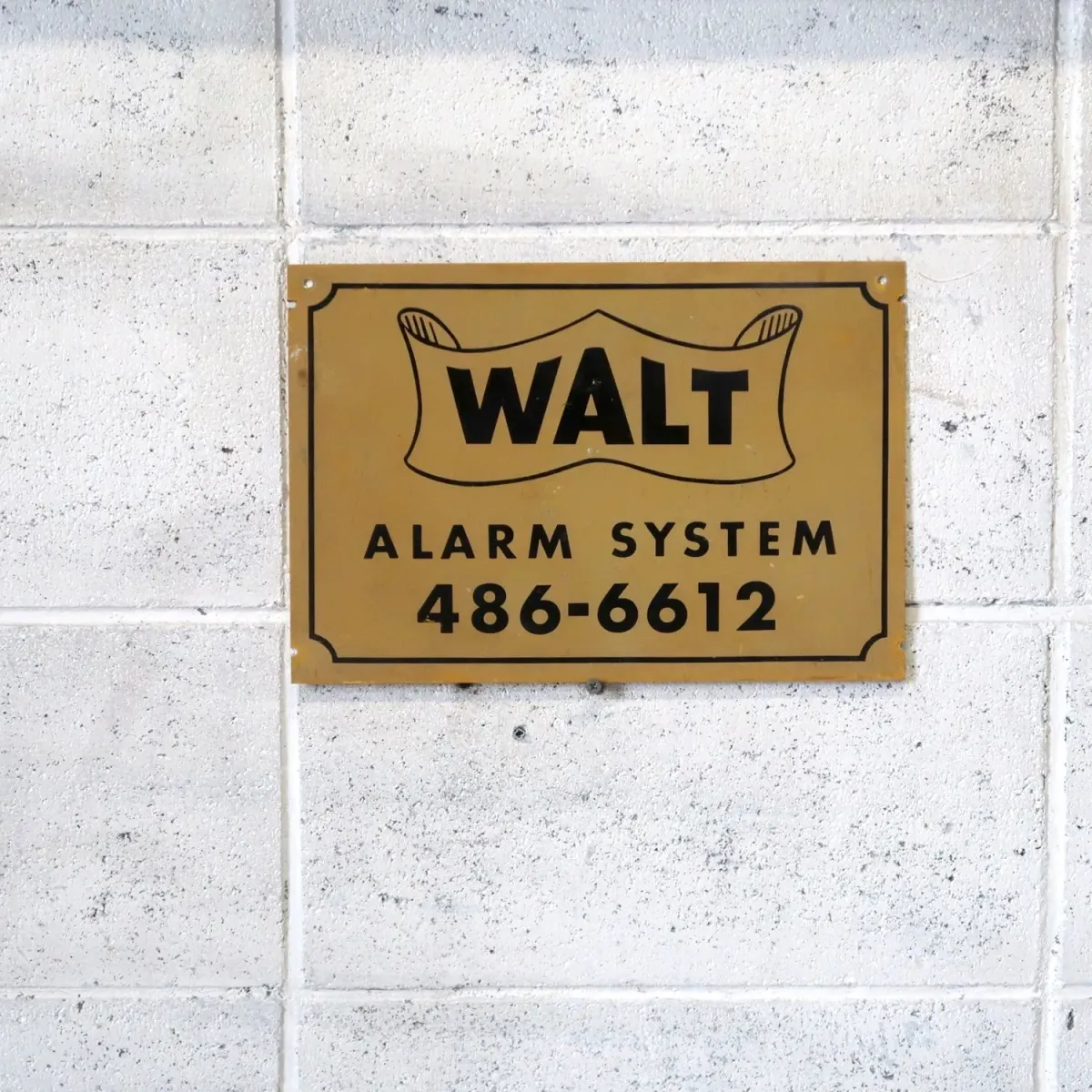 WALT ALARM SYSTEM ビンテージ メタルサイン