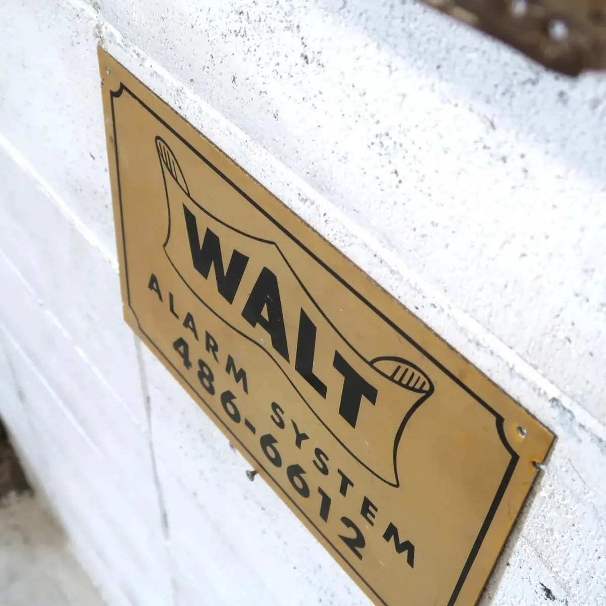 WALT ALARM SYSTEM ビンテージ メタルサイン