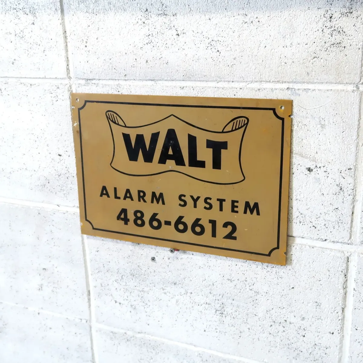 WALT ALARM SYSTEM ビンテージ メタルサイン