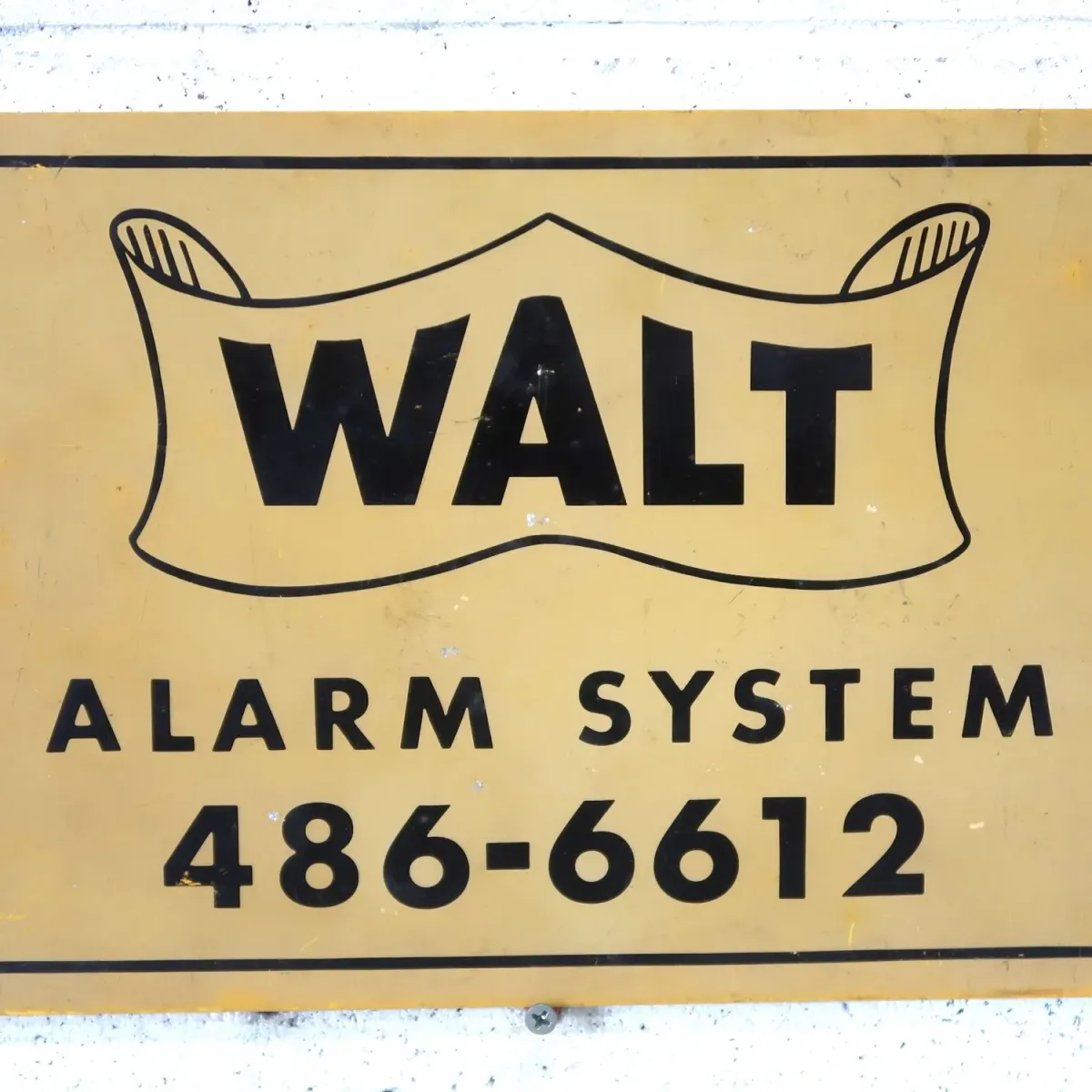 WALT ALARM SYSTEM ビンテージ メタルサイン