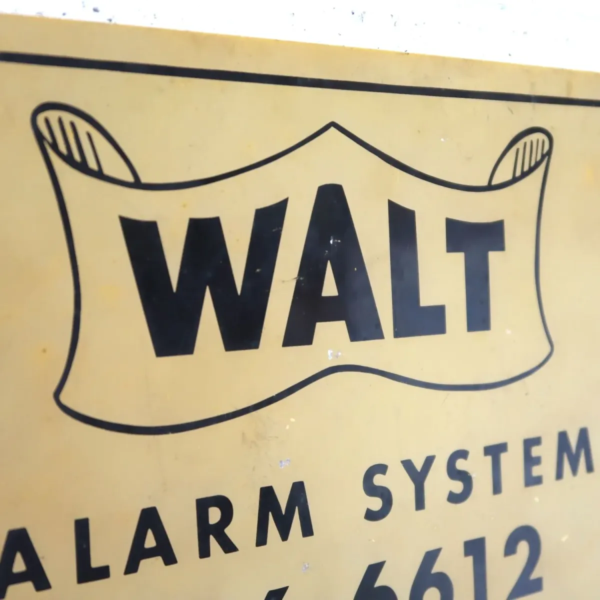 WALT ALARM SYSTEM ビンテージ メタルサイン