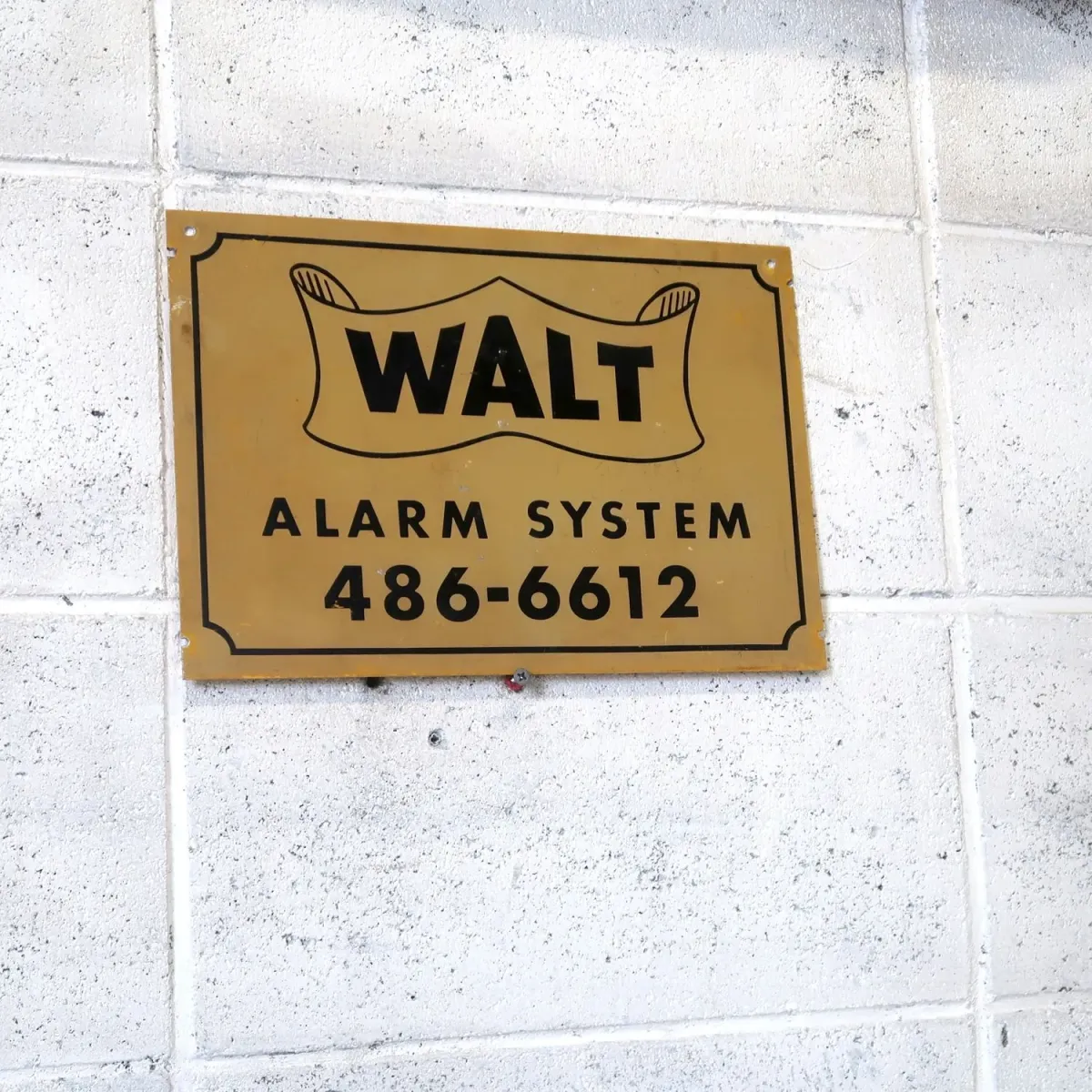 WALT ALARM SYSTEM ビンテージ メタルサイン