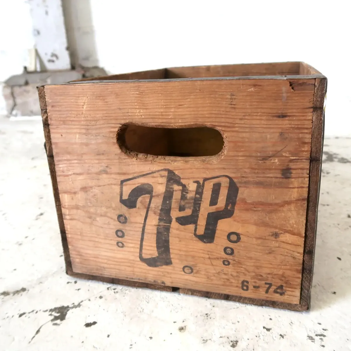 7up ビンテージ ウッドボックス