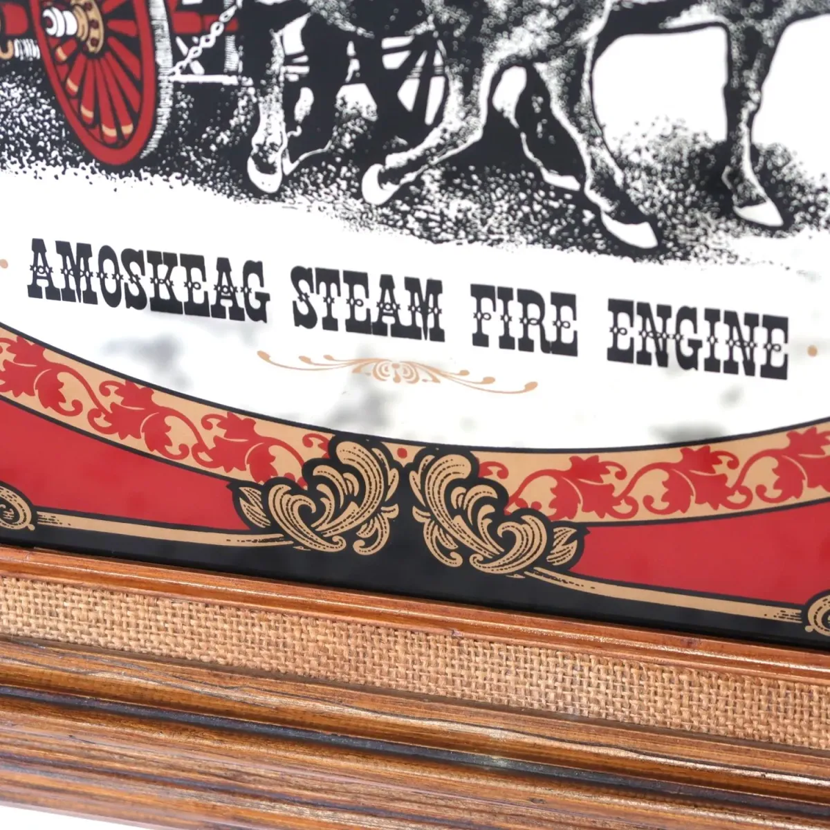 AMOSKEAG STEAM FIRE ENGINE ビンテージ ウォールミラー