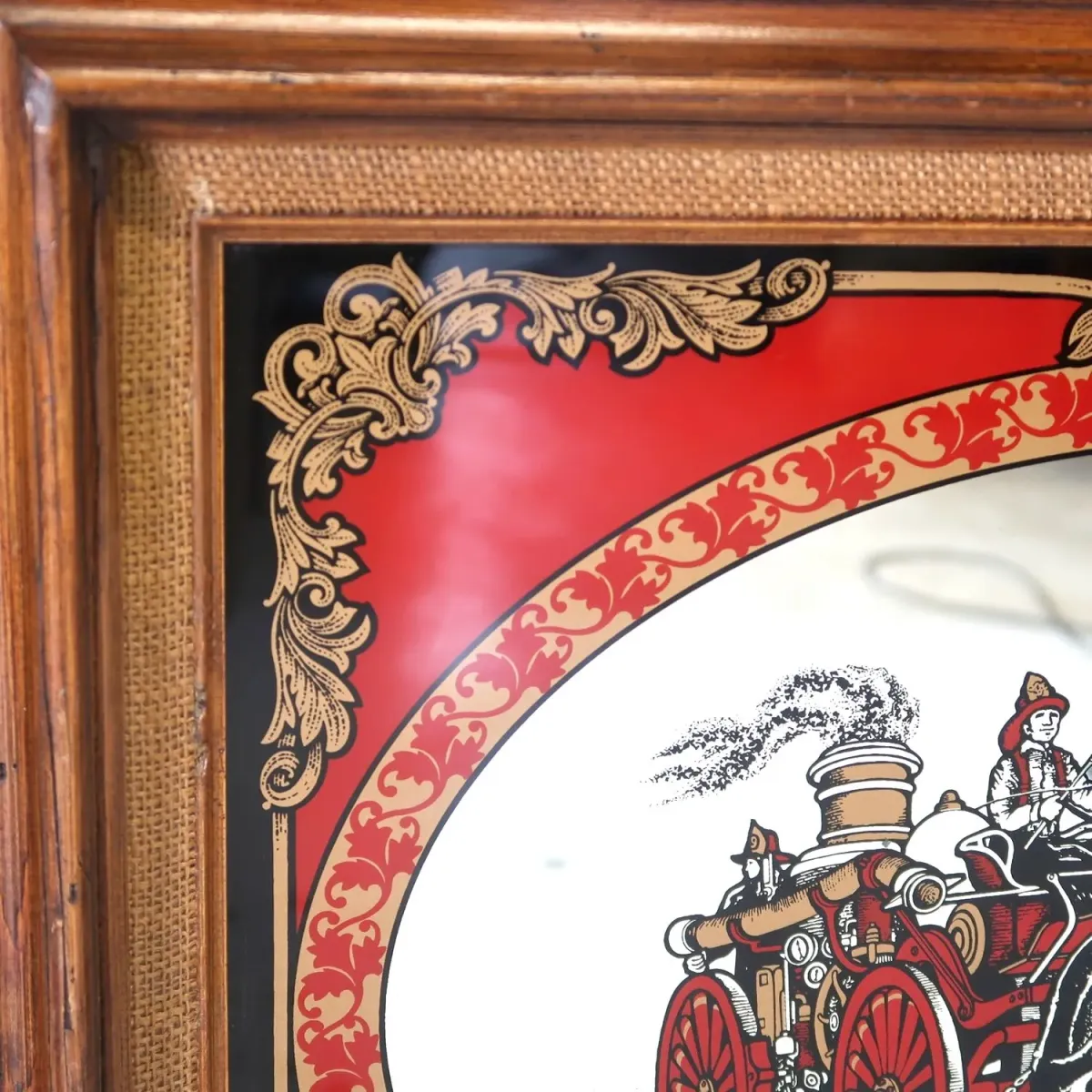 AMOSKEAG STEAM FIRE ENGINE ビンテージ ウォールミラー