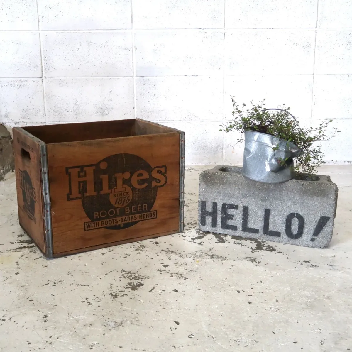Hires ビンテージ ウッドボックス