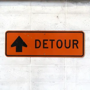 DETOUR ビンテージ ロードサイン
