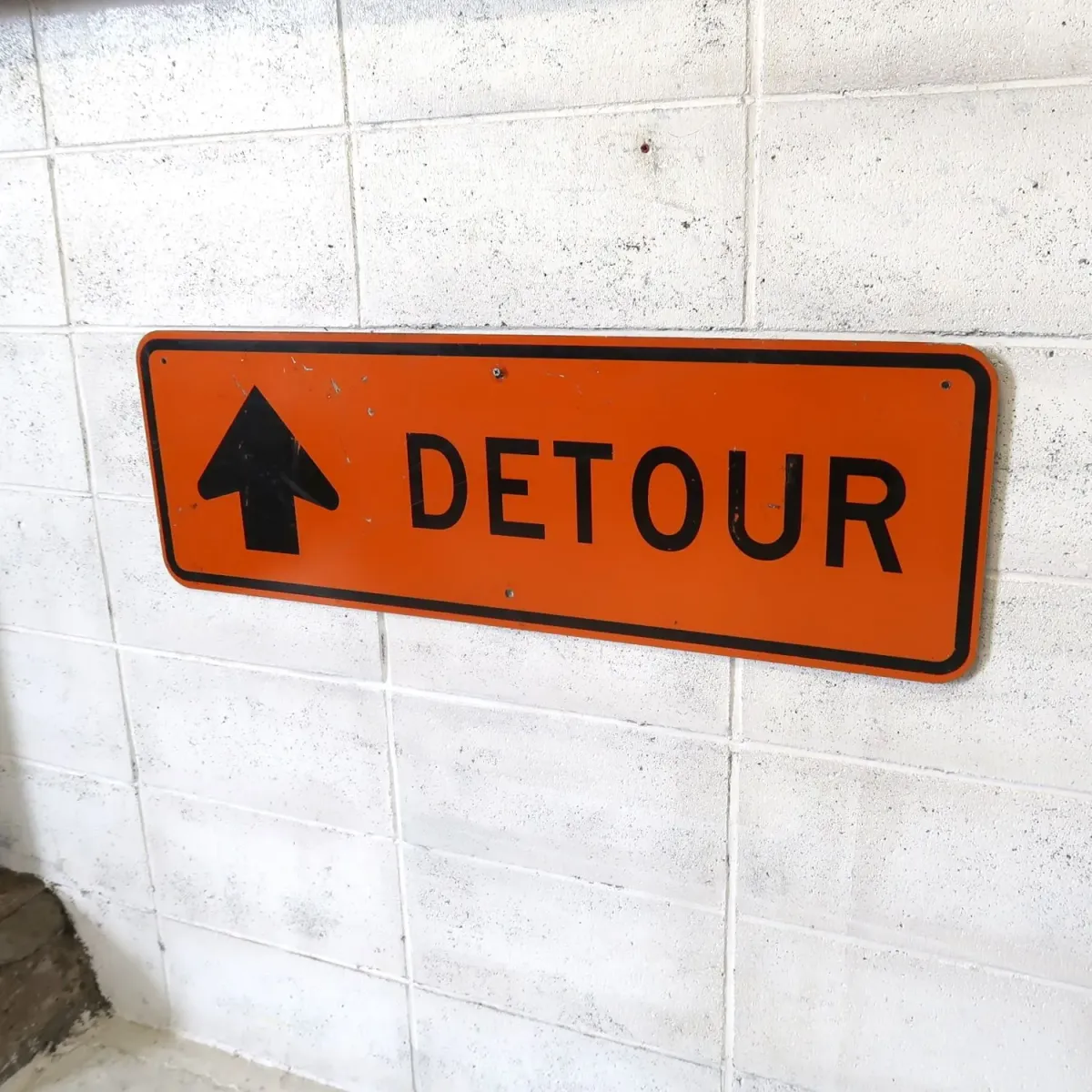 DETOUR ビンテージ ロードサイン