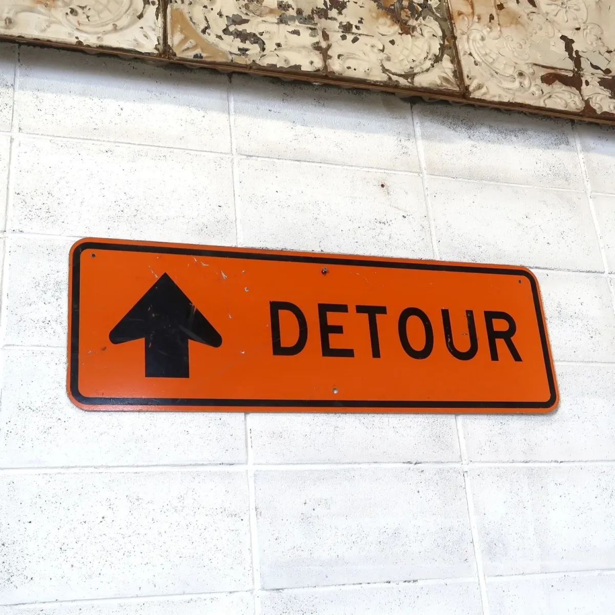 DETOUR ビンテージ ロードサイン