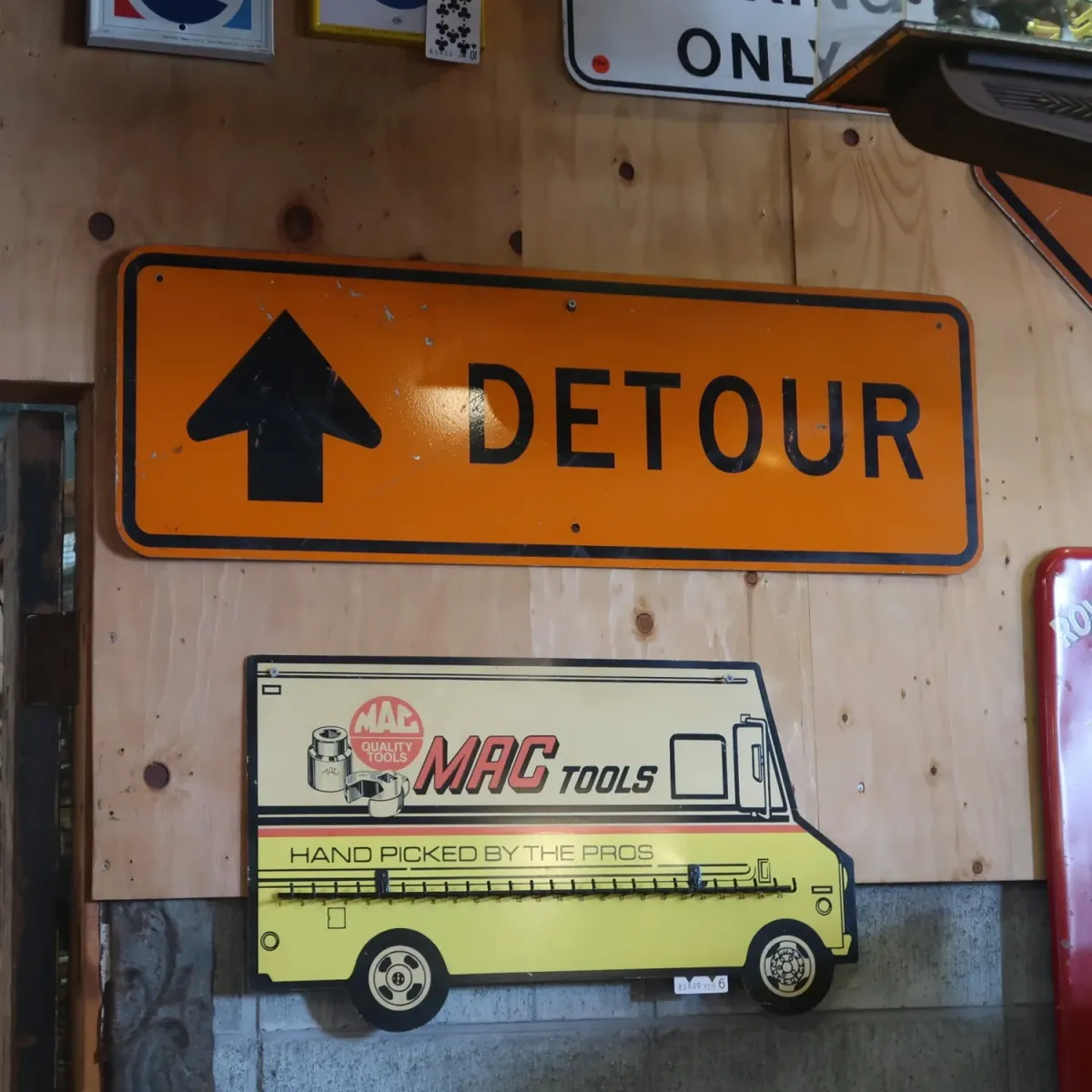 DETOUR ビンテージ ロードサイン