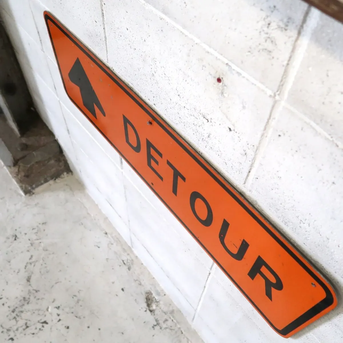 DETOUR ビンテージ ロードサイン