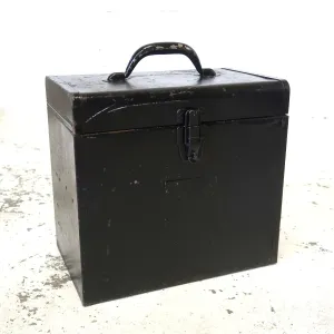 ビンテージ メタルボックス レコードボックス