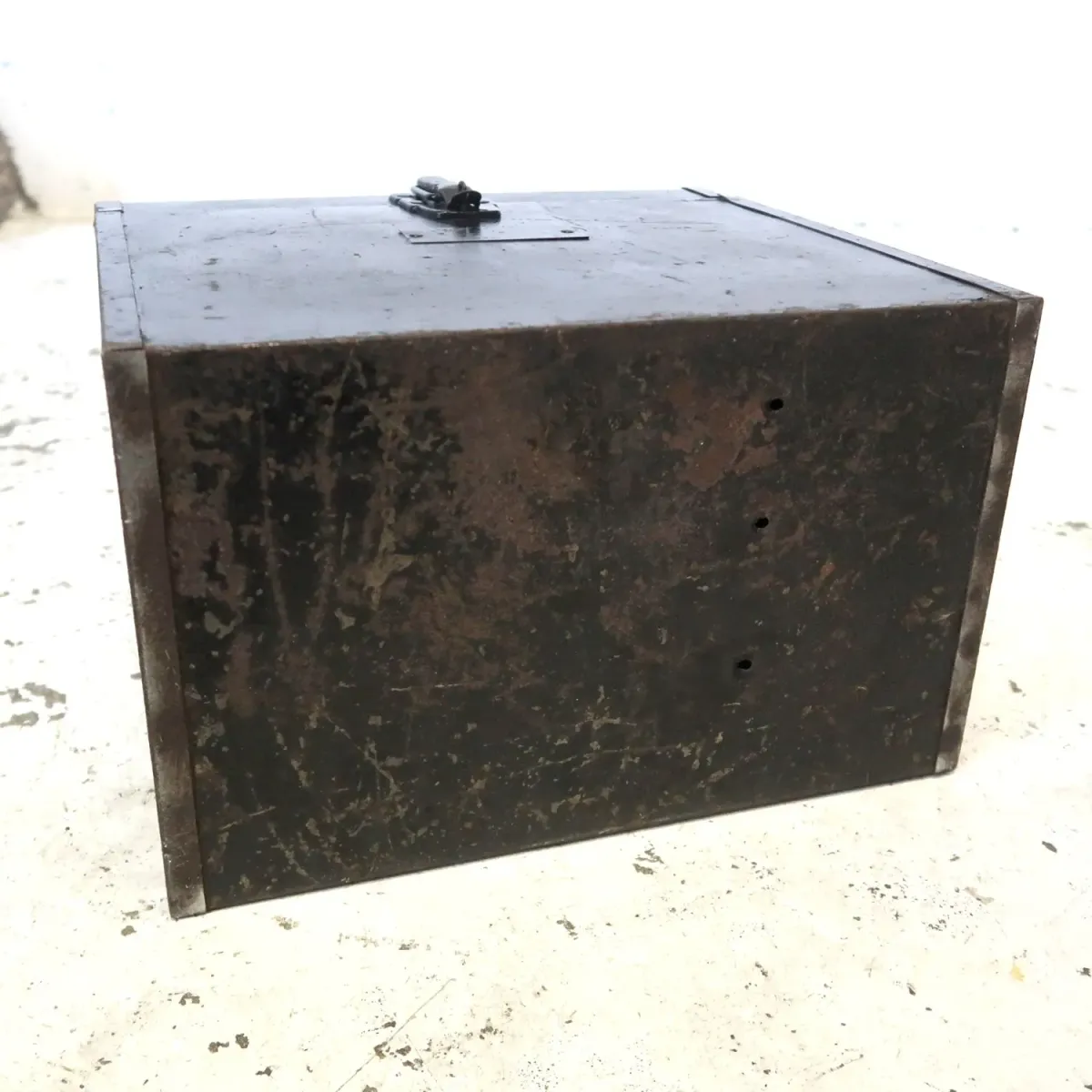 ビンテージ メタルボックス レコードボックス