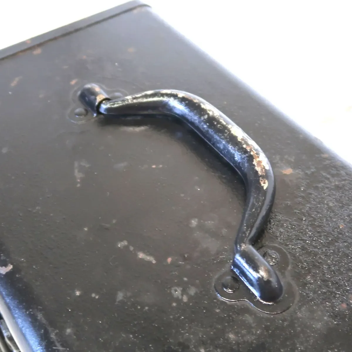 ビンテージ メタルボックス レコードボックス
