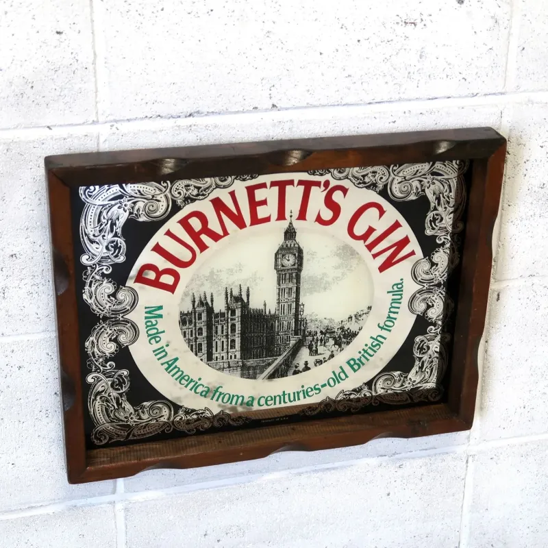 BURNETT'S GIN ビンテージ パブミラー