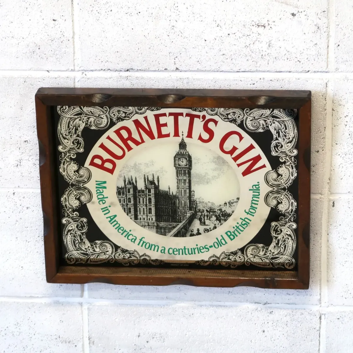 BURNETT'S GIN ビンテージ パブミラー