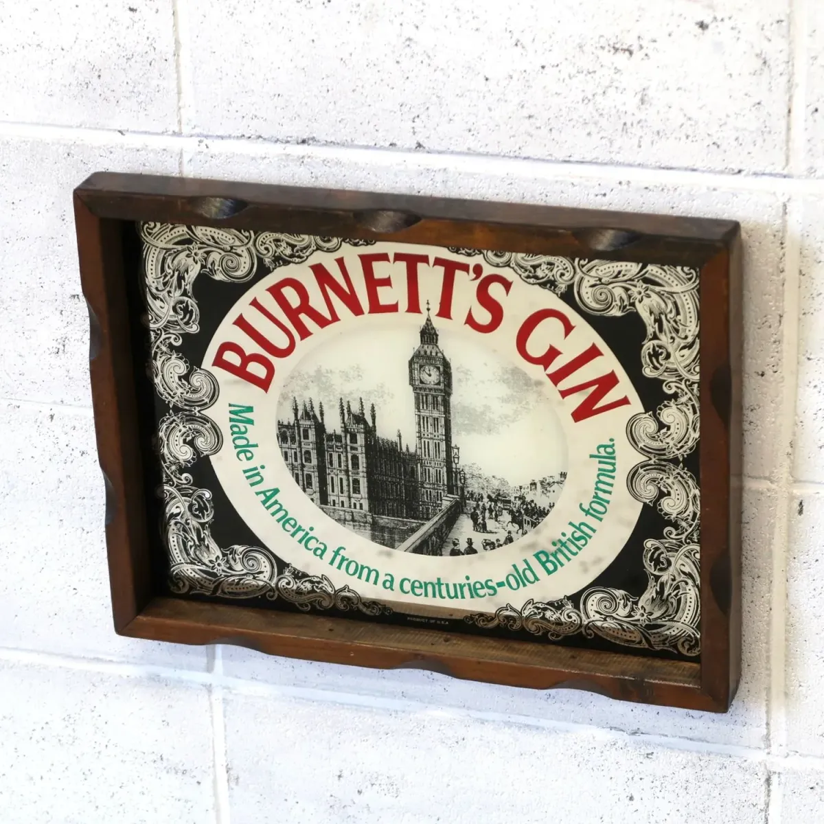 BURNETT'S GIN ビンテージ パブミラー