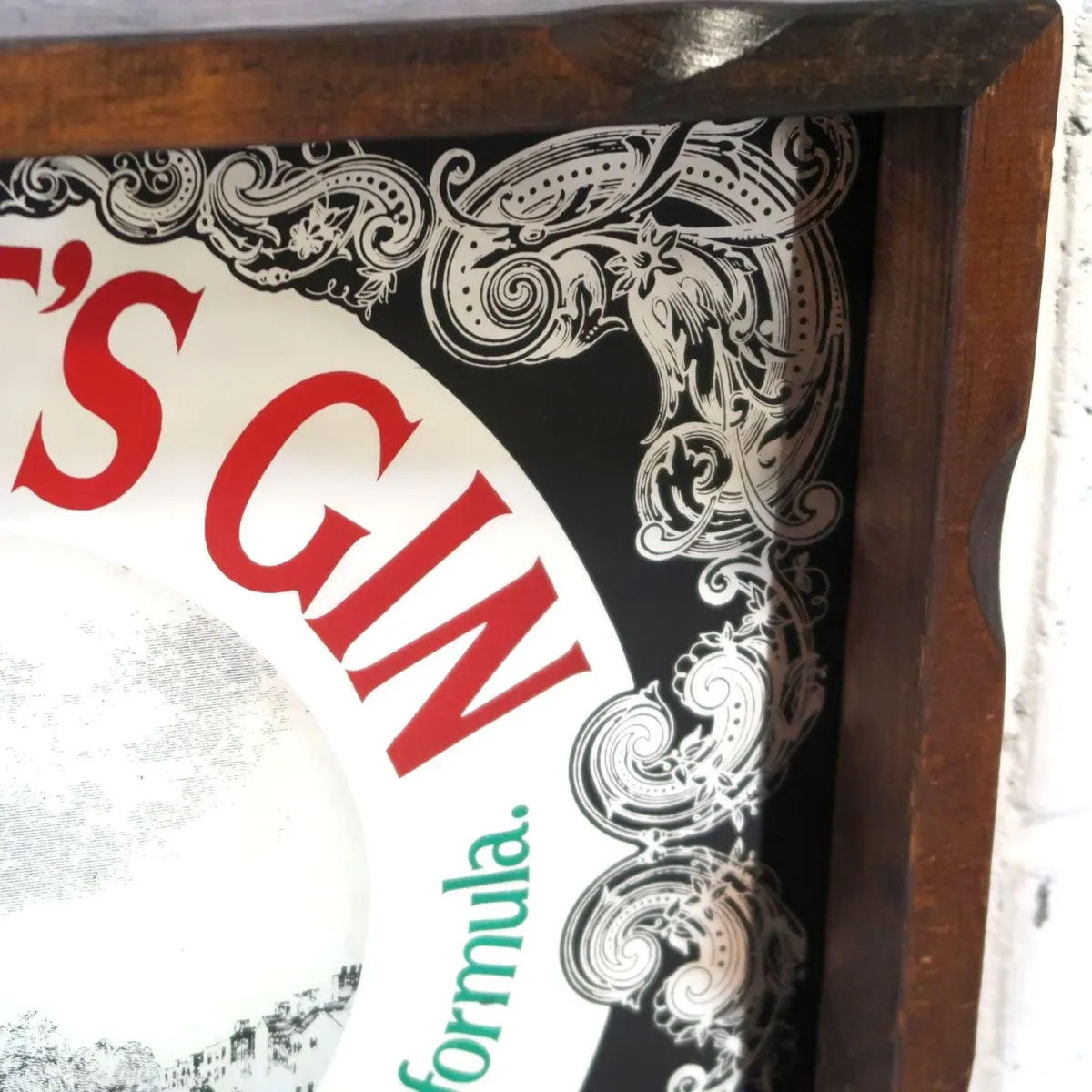 BURNETT'S GIN ビンテージ パブミラー