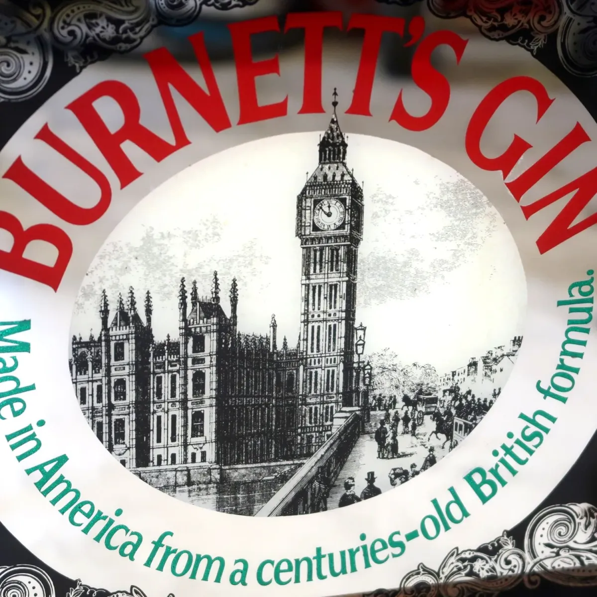 BURNETT'S GIN ビンテージ パブミラー