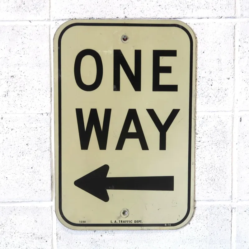 ONE WAY ビンテージ ロードサイン