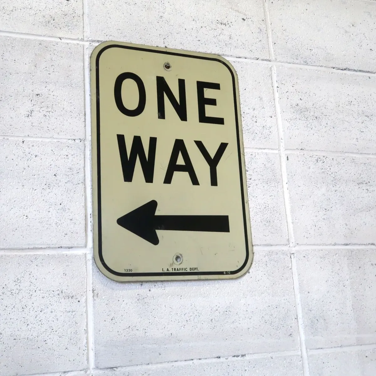 ONE WAY ビンテージ ロードサイン