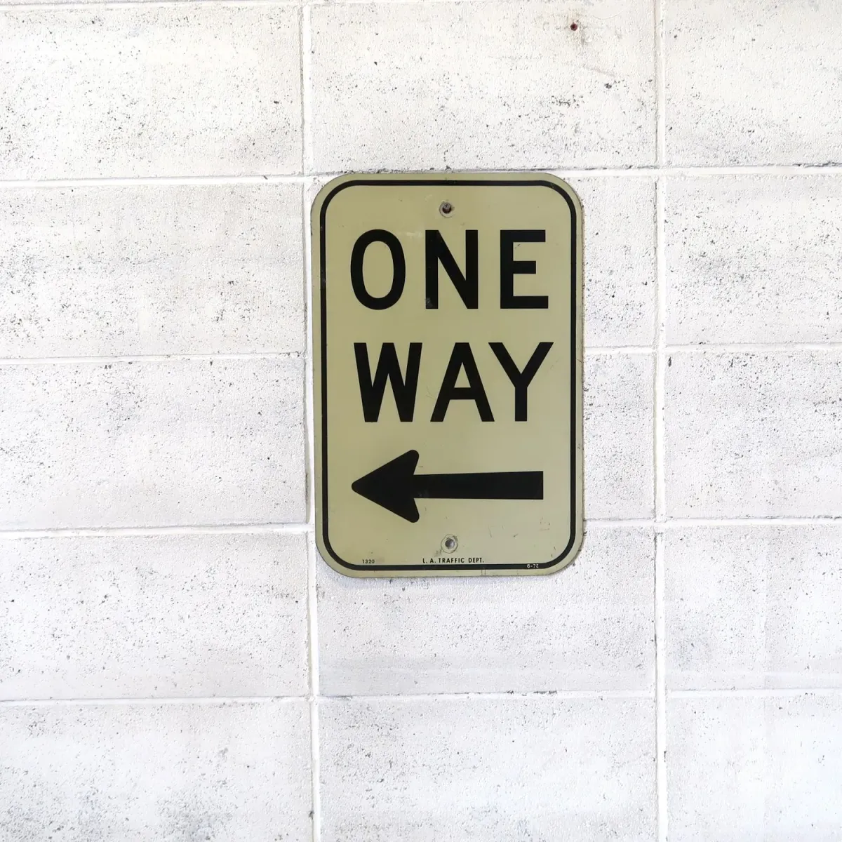 ONE WAY ビンテージ ロードサイン
