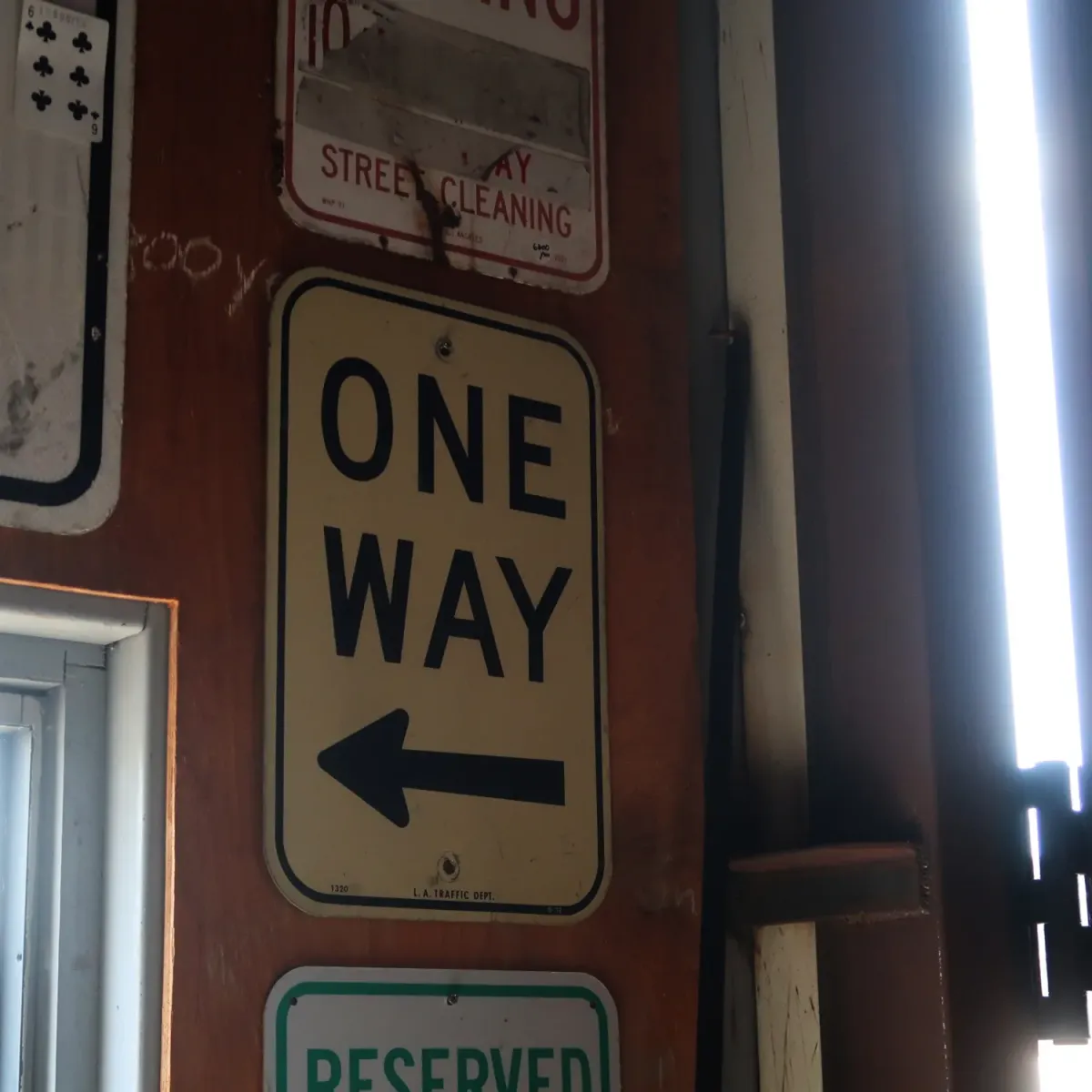 ONE WAY ビンテージ ロードサイン