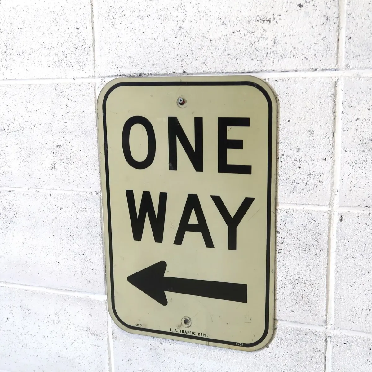 ONE WAY ビンテージ ロードサイン