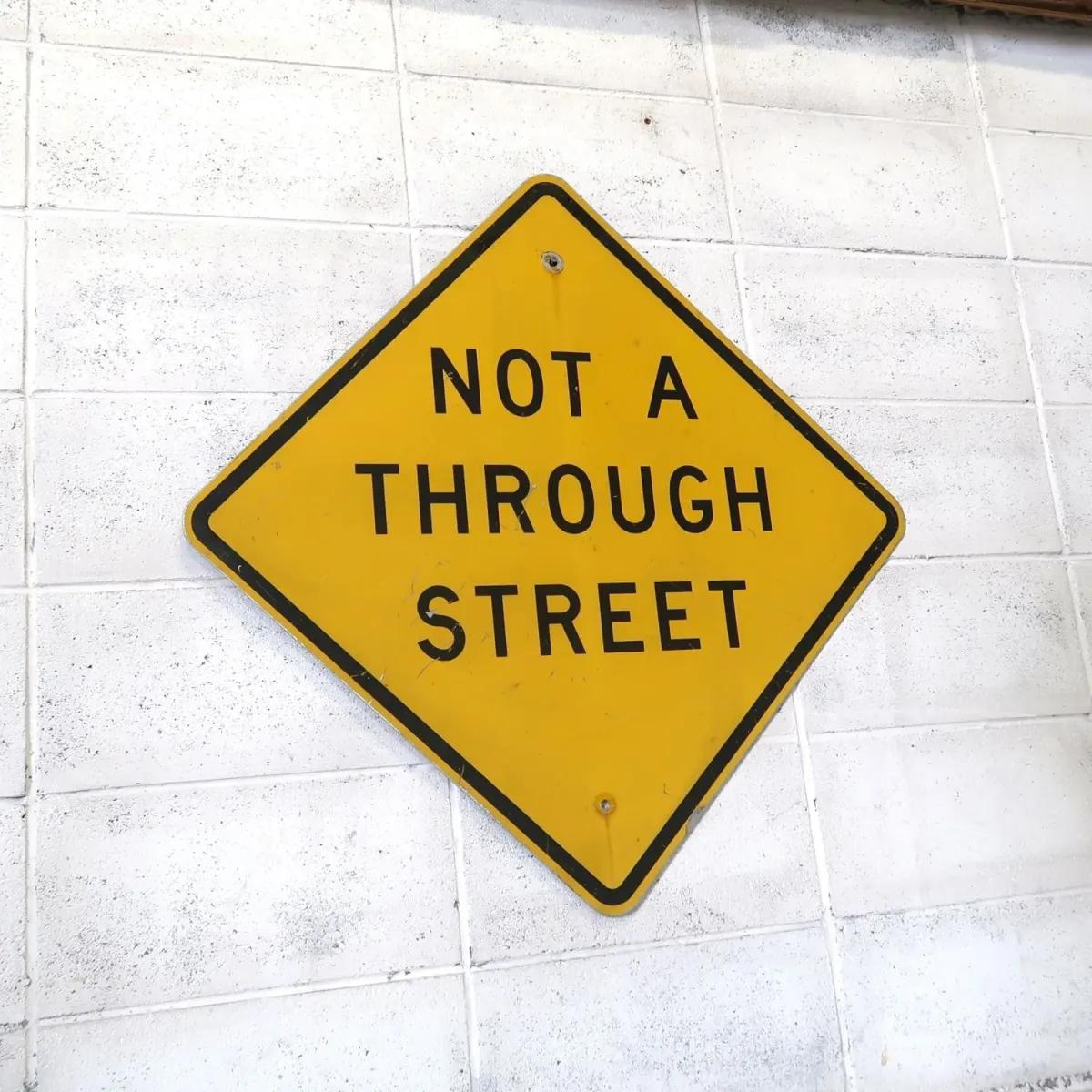 NOT A THROUGH STREET ビンテージ ロードサイン